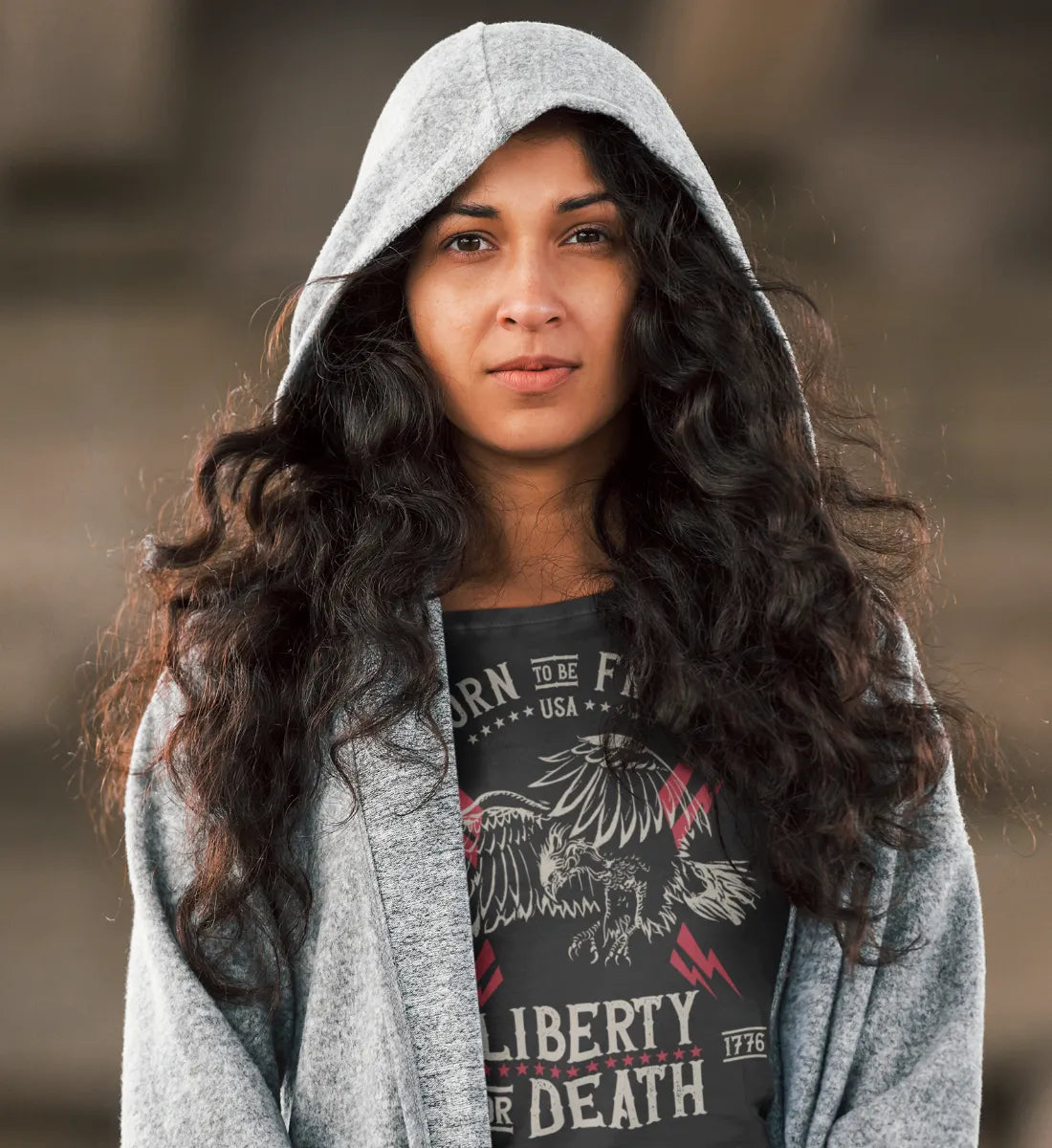 Born To Be Free - USA - Liberty Or Death - American Eagle - Damenshirt