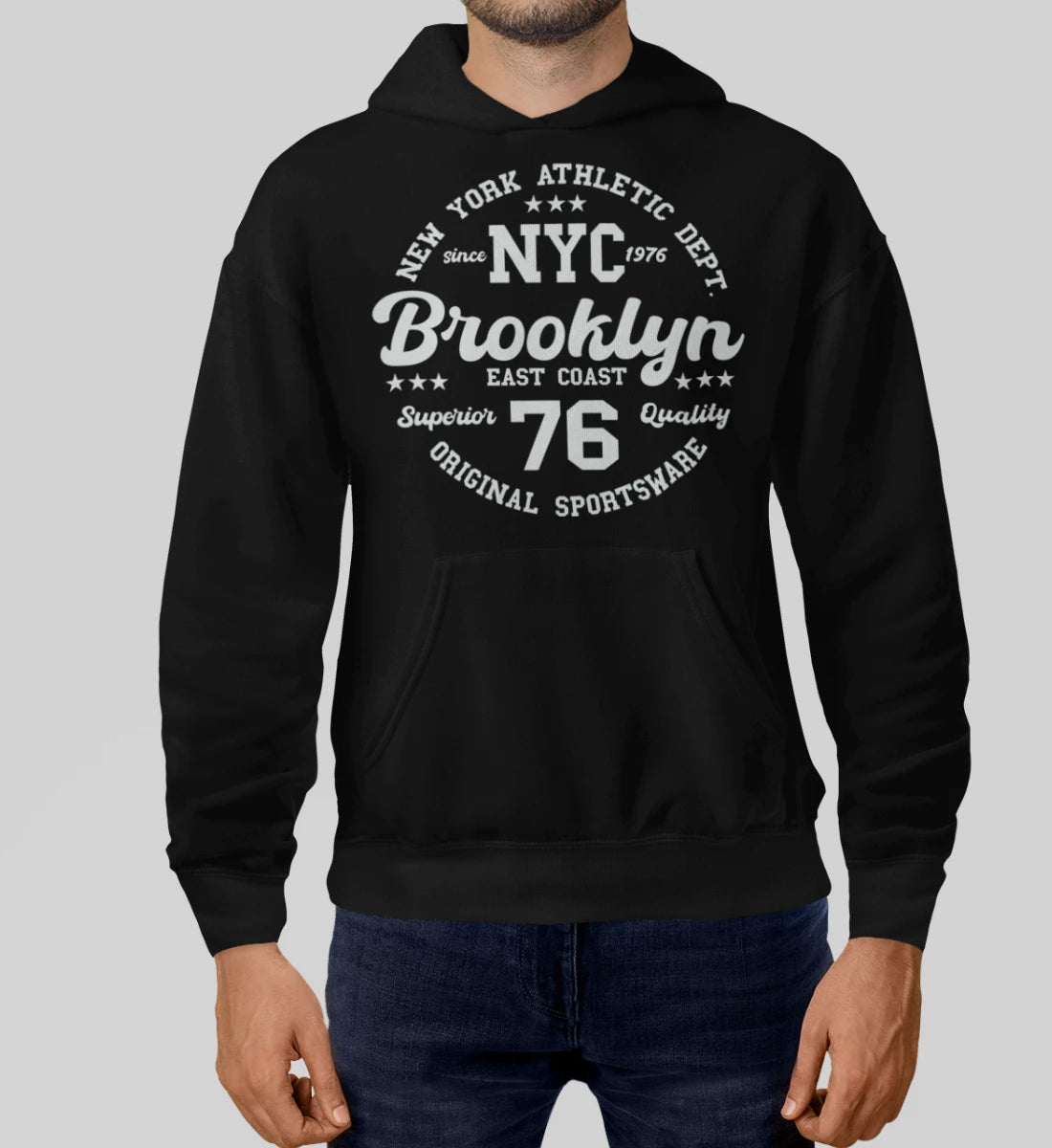 College Design New York Athletic Department Brooklyn NYC Original Sportsware Superior Quality - Unisex Organic Hoodie