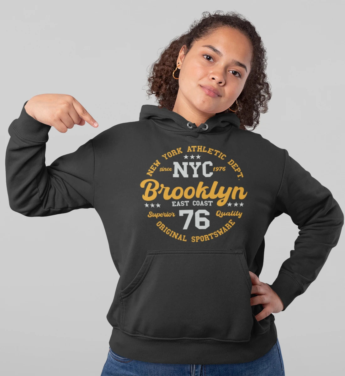 College Design New York Athletic Department Brooklyn NYC Original Sportsware Superior Quality - Unisex Organic Hoodie