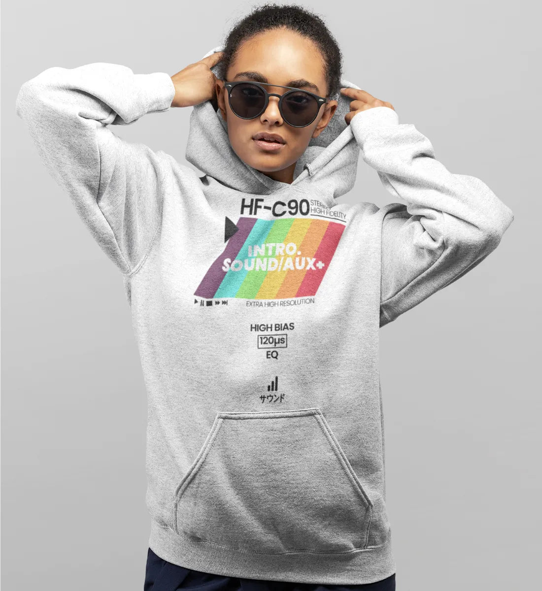 Retro Audio Tape Design - Unisex Organic Hoodie