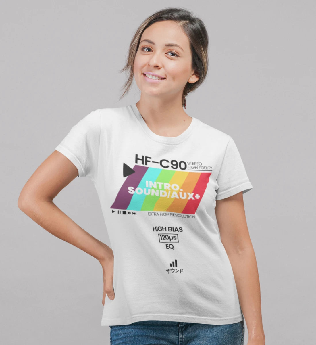 Retro Audio Tape Design - Damen Premium Organic Shirt