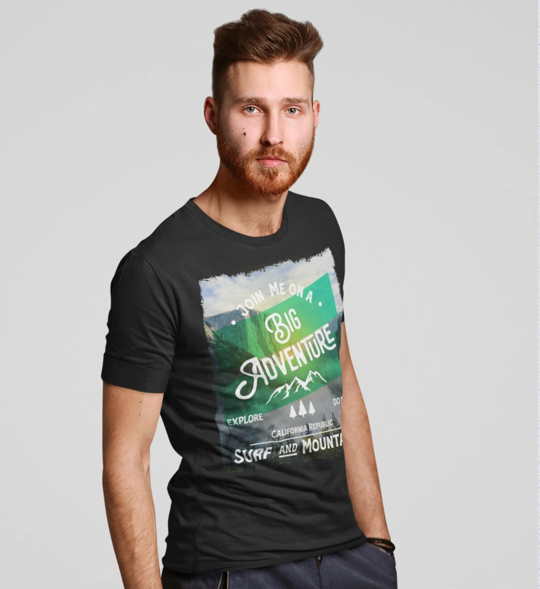 Big Adventure California - Surf & Mountains - Herren Premium Organic Shirt
