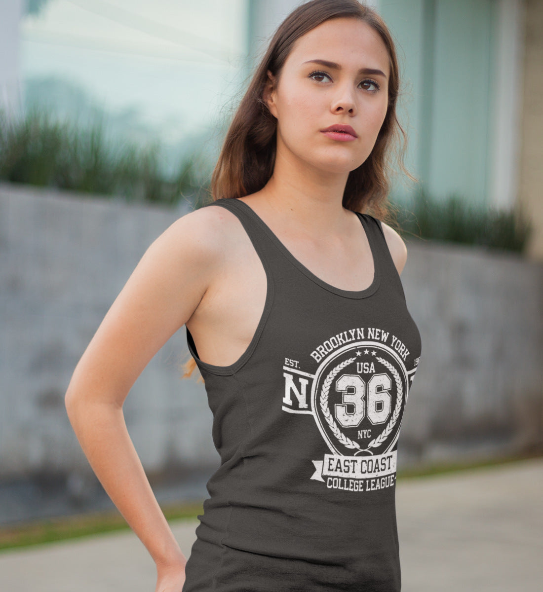 Brooklyn New York College League Vintage Denim - Frauen Tanktop