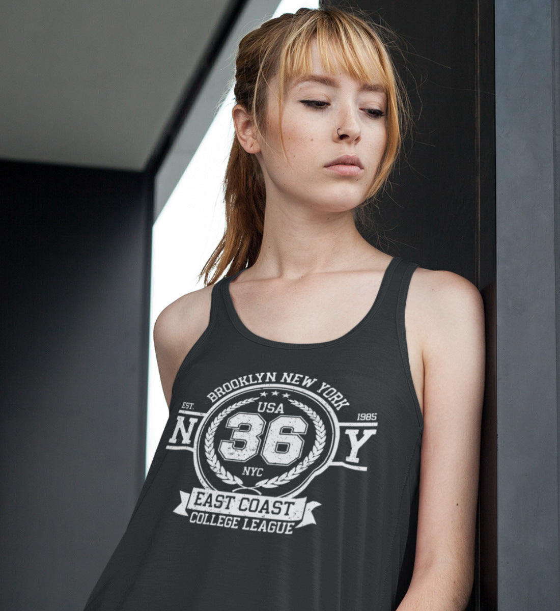 Brooklyn New York College League Vintage Denim - Frauen Tanktop