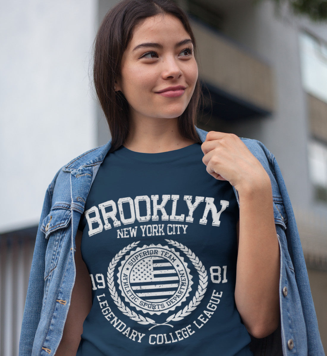 Brooklyn New York USA College League Design - Damenshirt