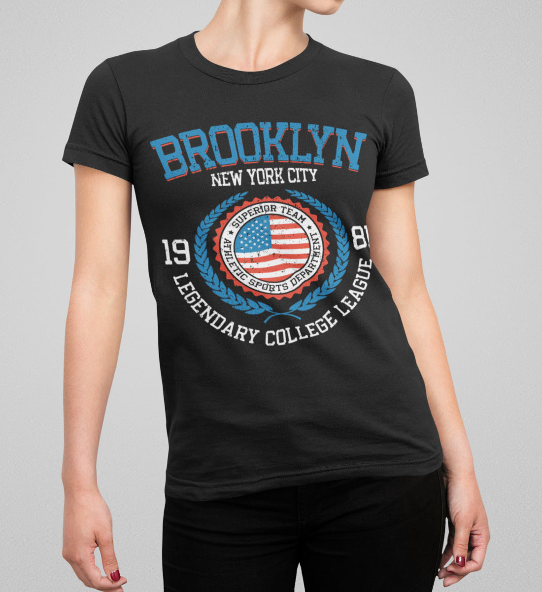 Brooklyn New York USA College League Design - Damenshirt