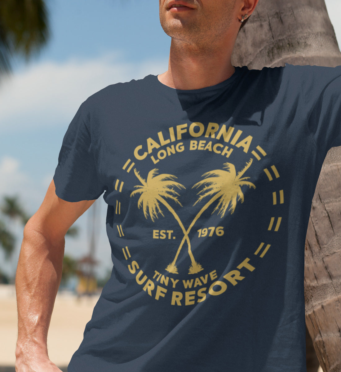California Long Beach - Tiny Wave Surf Resort - Herren Premium Organic Shirt