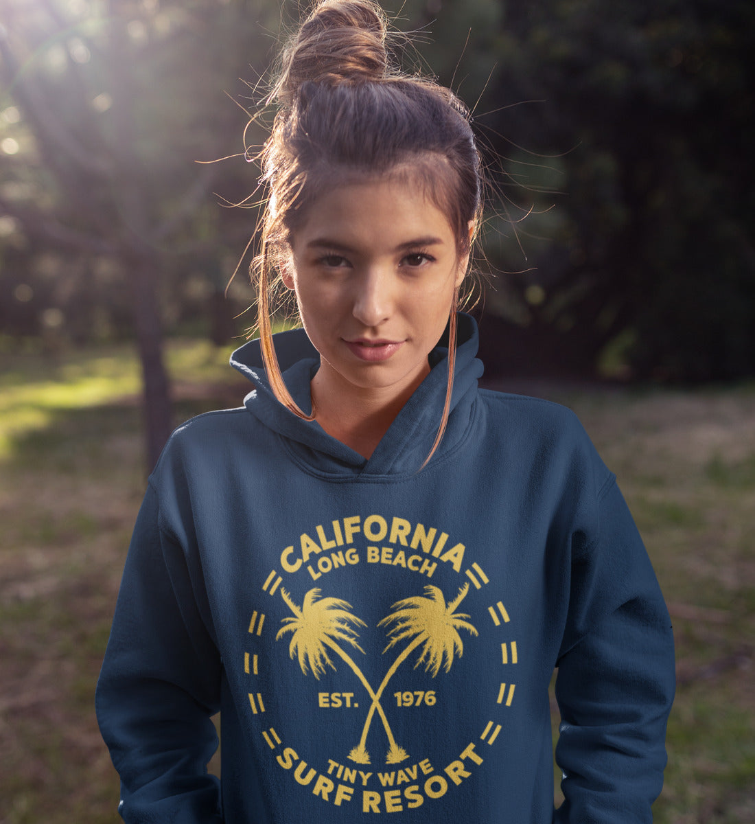California Long Beach - Tiny Wave Surf Resort - Damen Organic Hoodie ST/ST