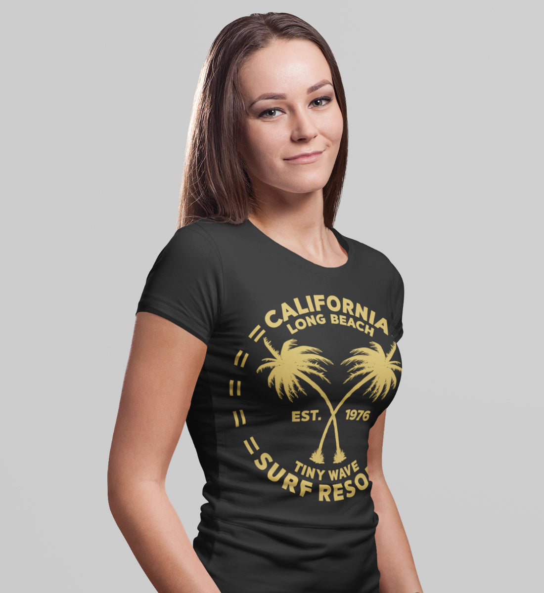 California Long Beach - Tiny Wave Surf Resort - Damen Premium Organic Shirt