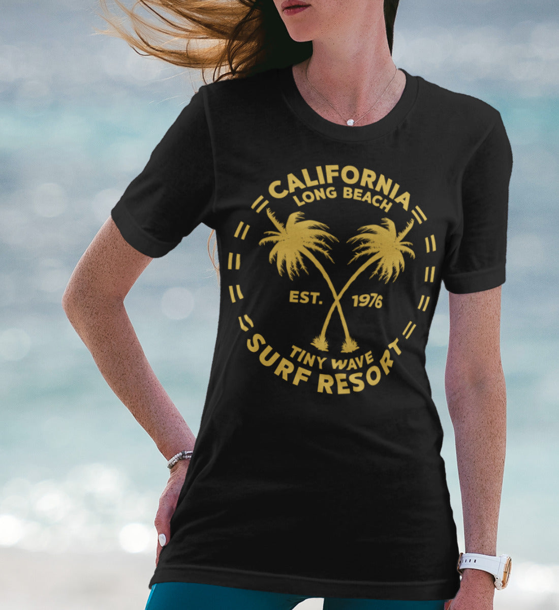 California Long Beach - Tiny Wave Surf Resort - Damenshirt