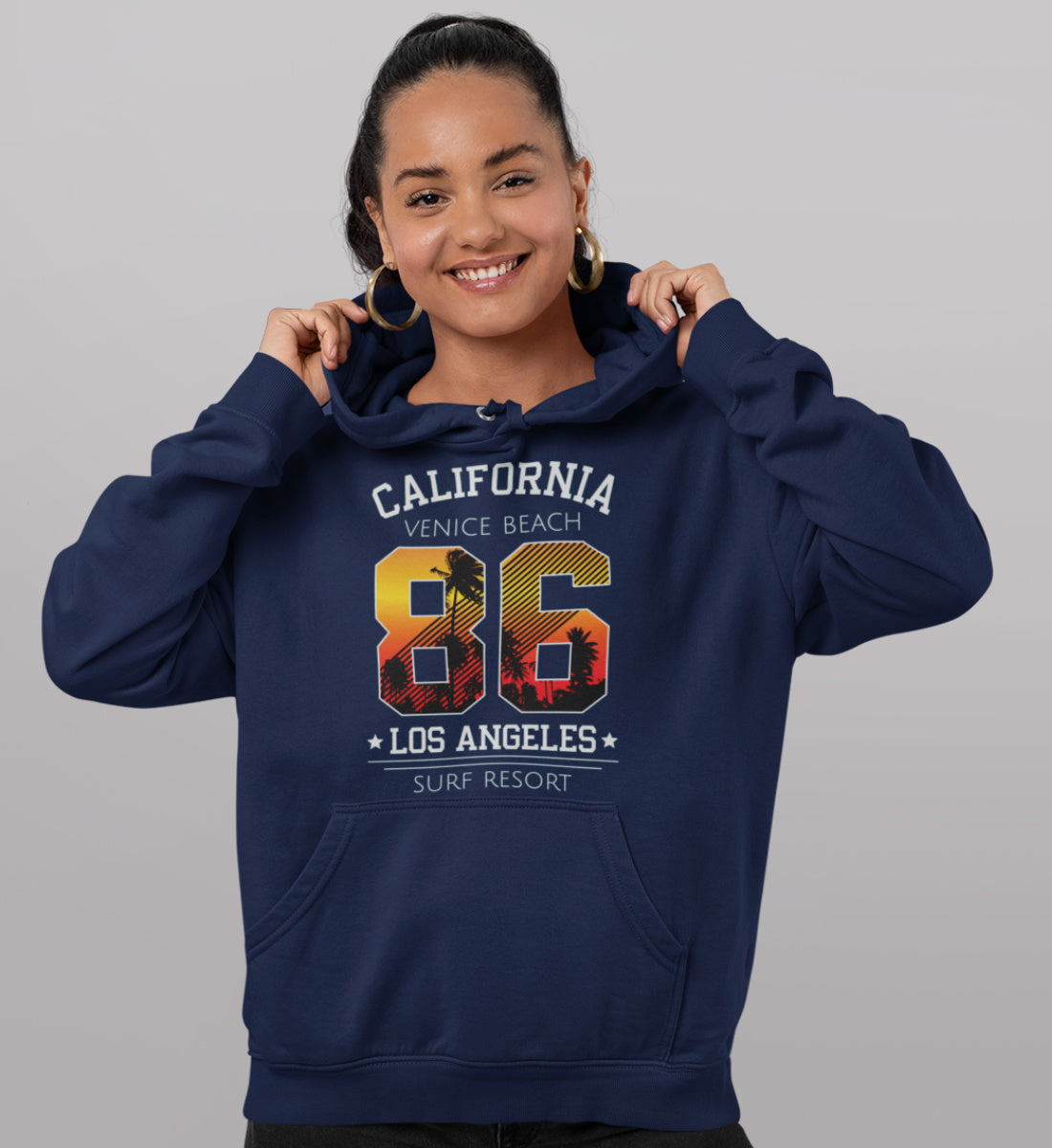 California Venice Beach Los Angeles Surfing Resort - Unisex Organic Hoodie