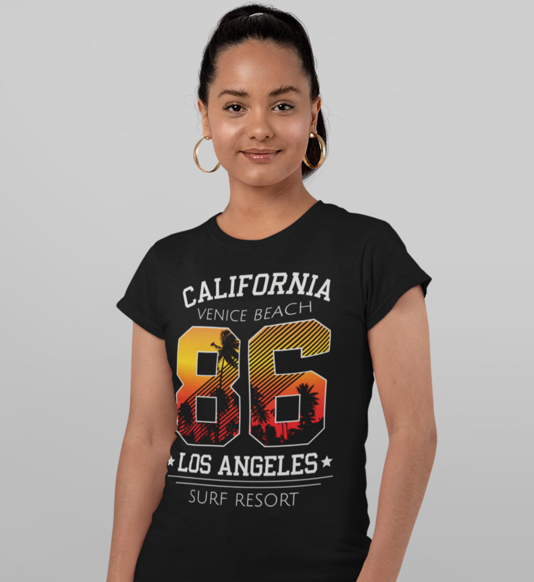 California Venice Beach Los Angeles Surfing Resort - Damen Premium Organic Shirt