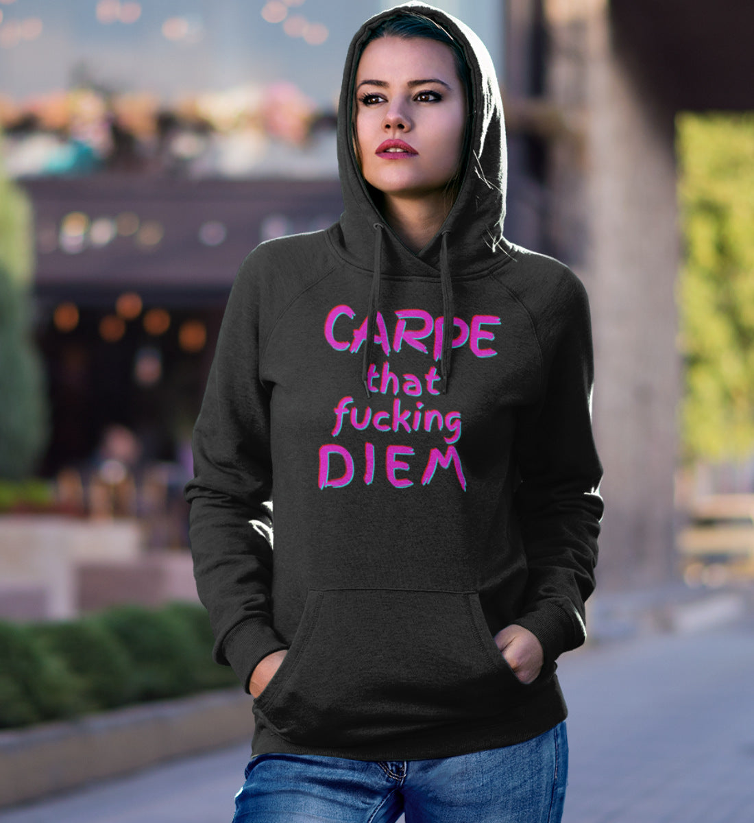 Carpe That Fucking Diem - Damen Organic Hoodie ST/ST