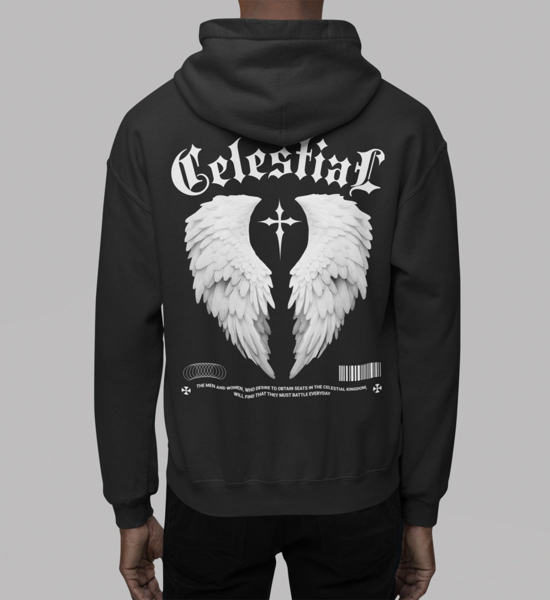 Celestial Being - Winged Creature - Streetwear - Unisex Organic Hoodie