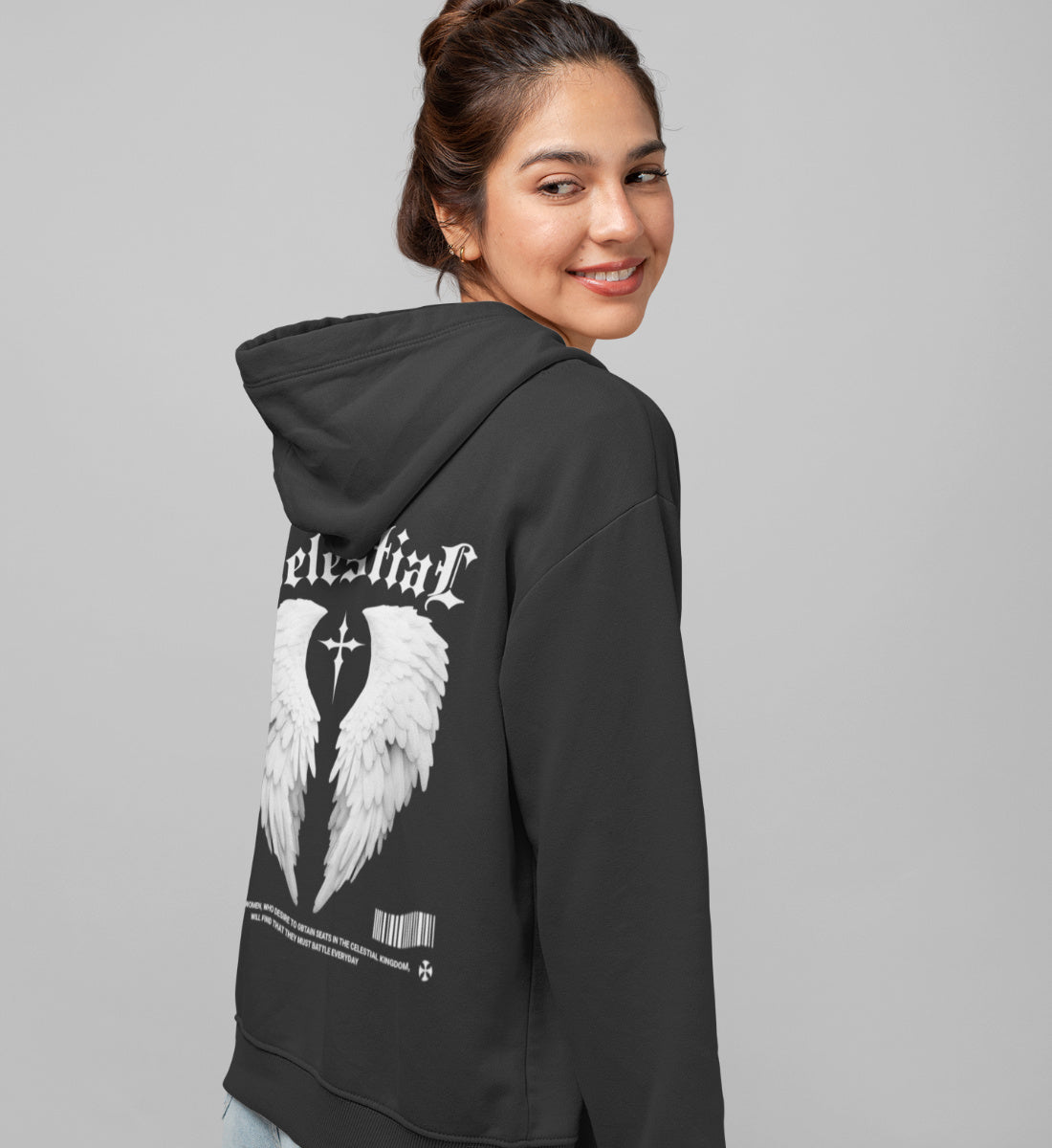 Celestial Being - Winged Creature - Streetwear - Damen Organic Hoodie ST/ST