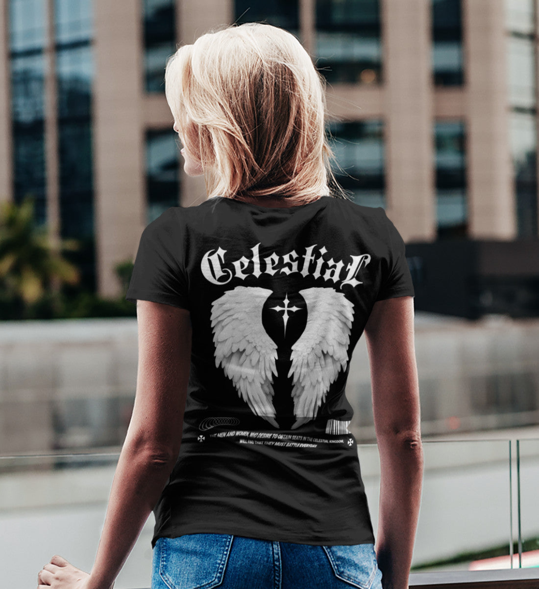 Celestial Being - Winged Creature - Streetwear - Damenshirt