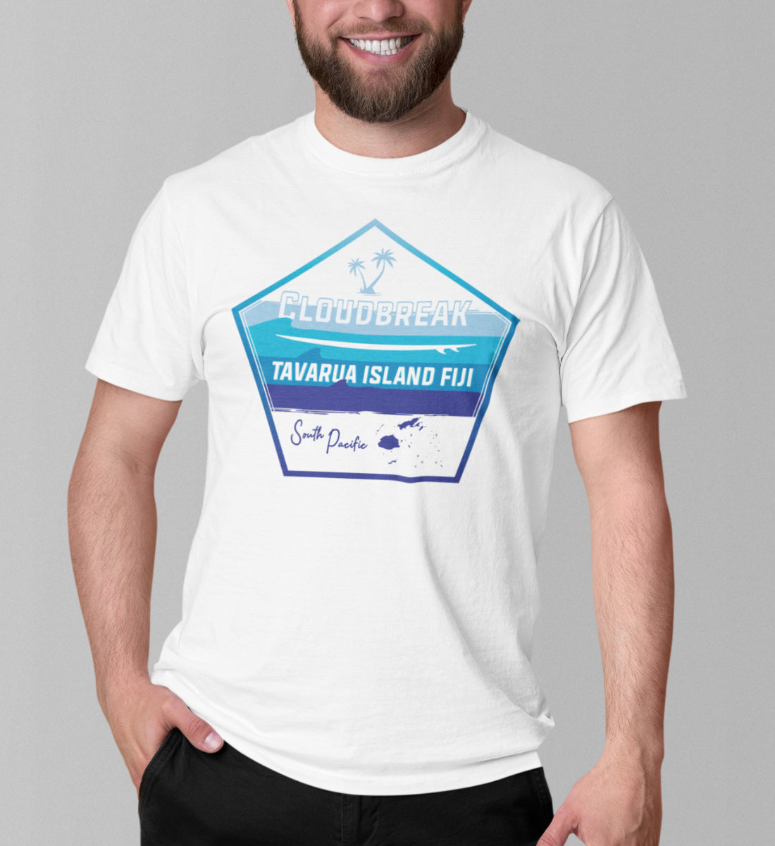 Cloudbreak Tavarua Island Fiji Surfing - Herren Premium Organic Shirt