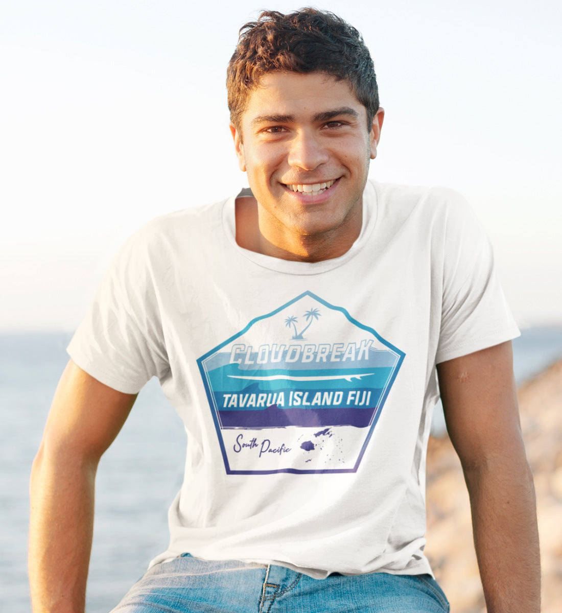 Cloudbreak Tavarua Island Fiji Surfing - Herren Premium Organic Shirt
