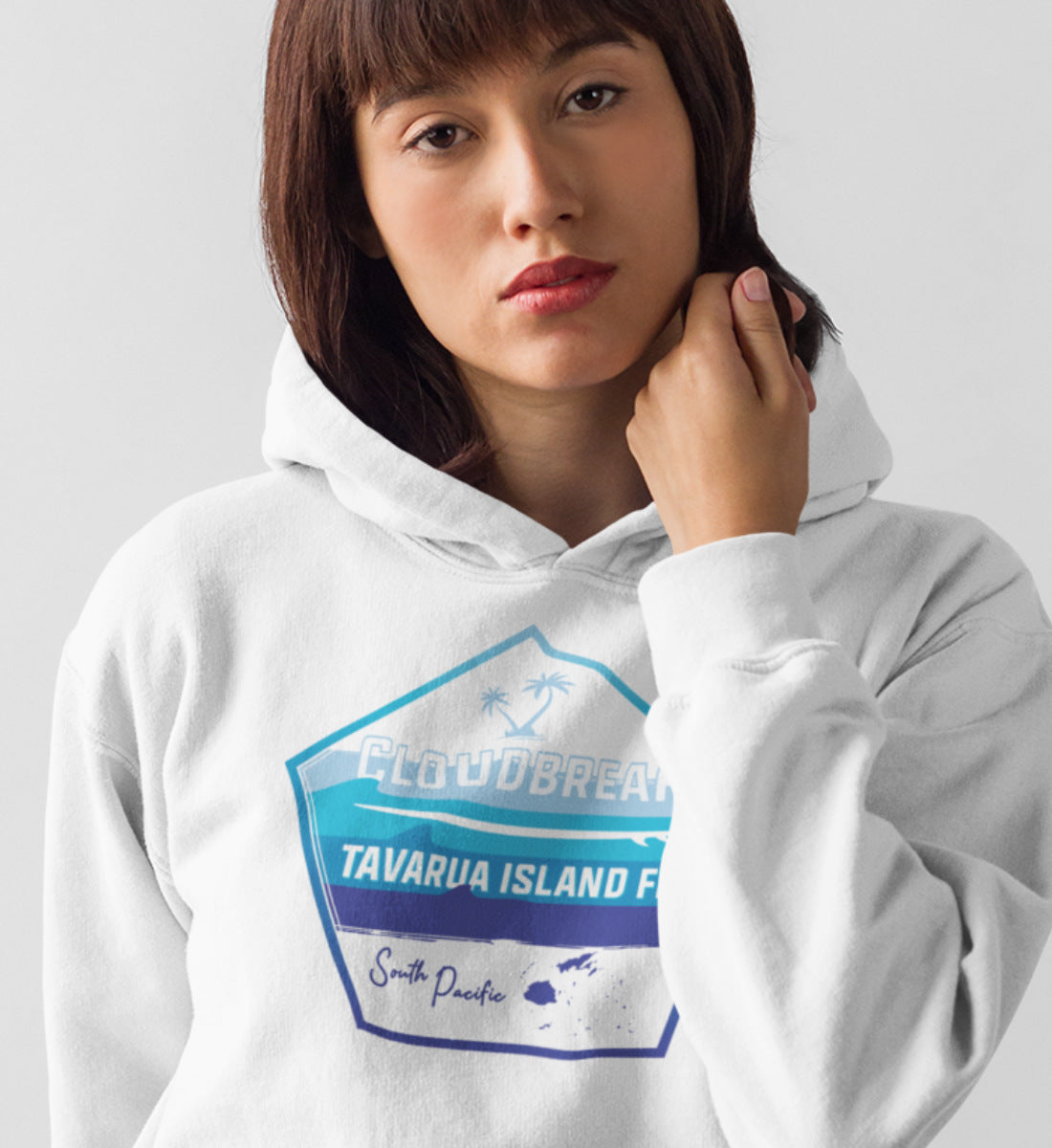 Cloudbreak Tavarua Island Fiji Surfing - Damen Organic Hoodie ST/ST