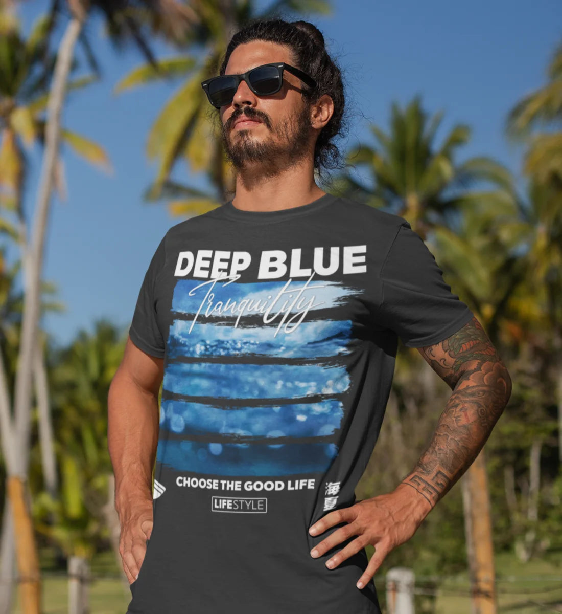 Deep Blue Tranquility - Herren Premium Organic Shirt