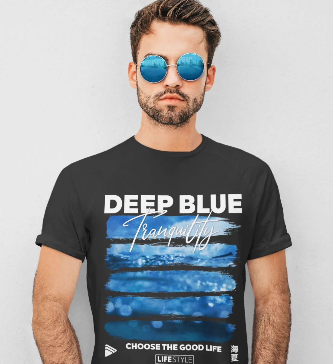Deep Blue Tranquility - Herren Premium Organic Shirt