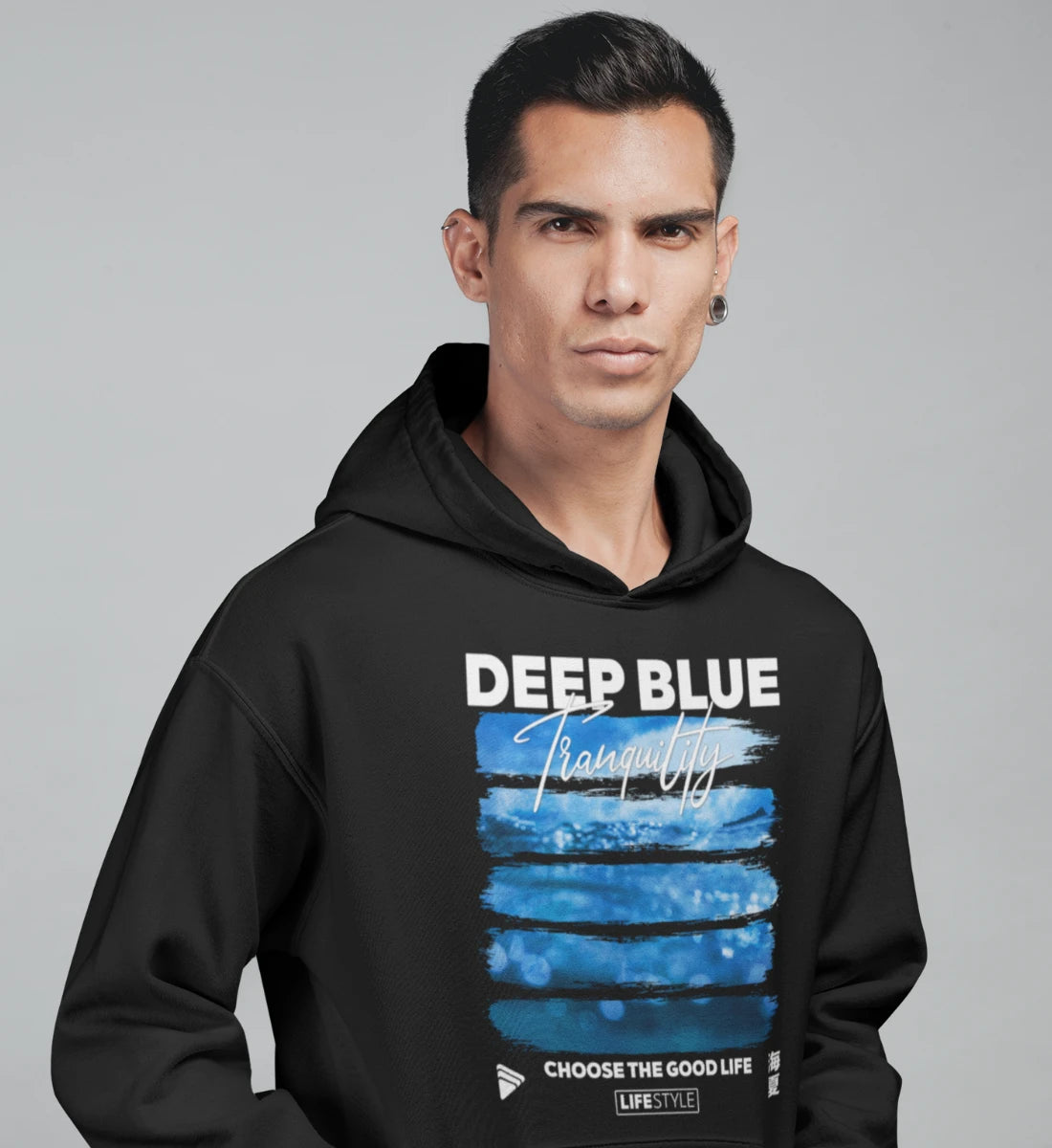 Deep Blue Tranquility - Unisex Organic Hoodie
