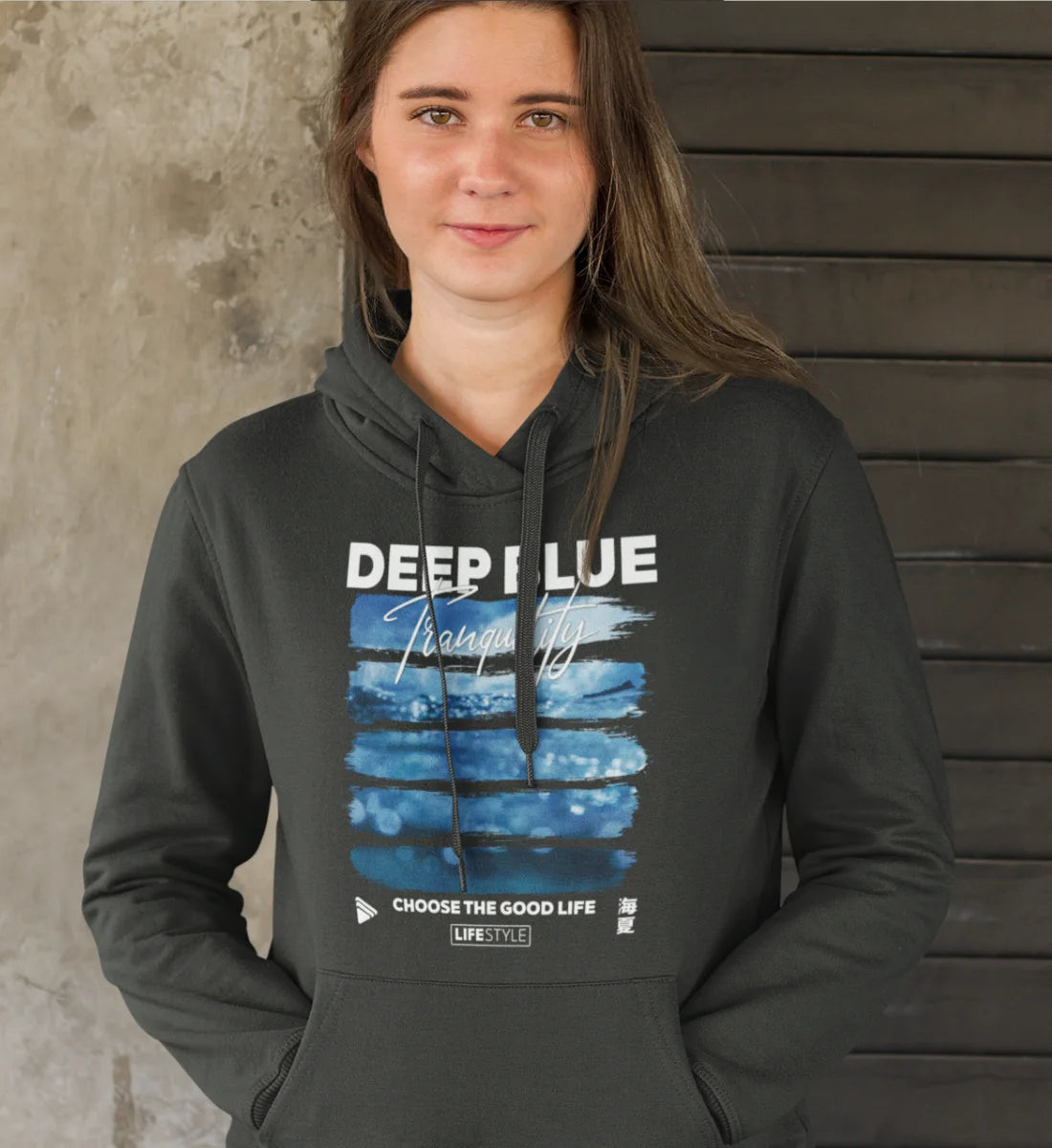 Deep Blue Tranquility - Unisex Organic Hoodie