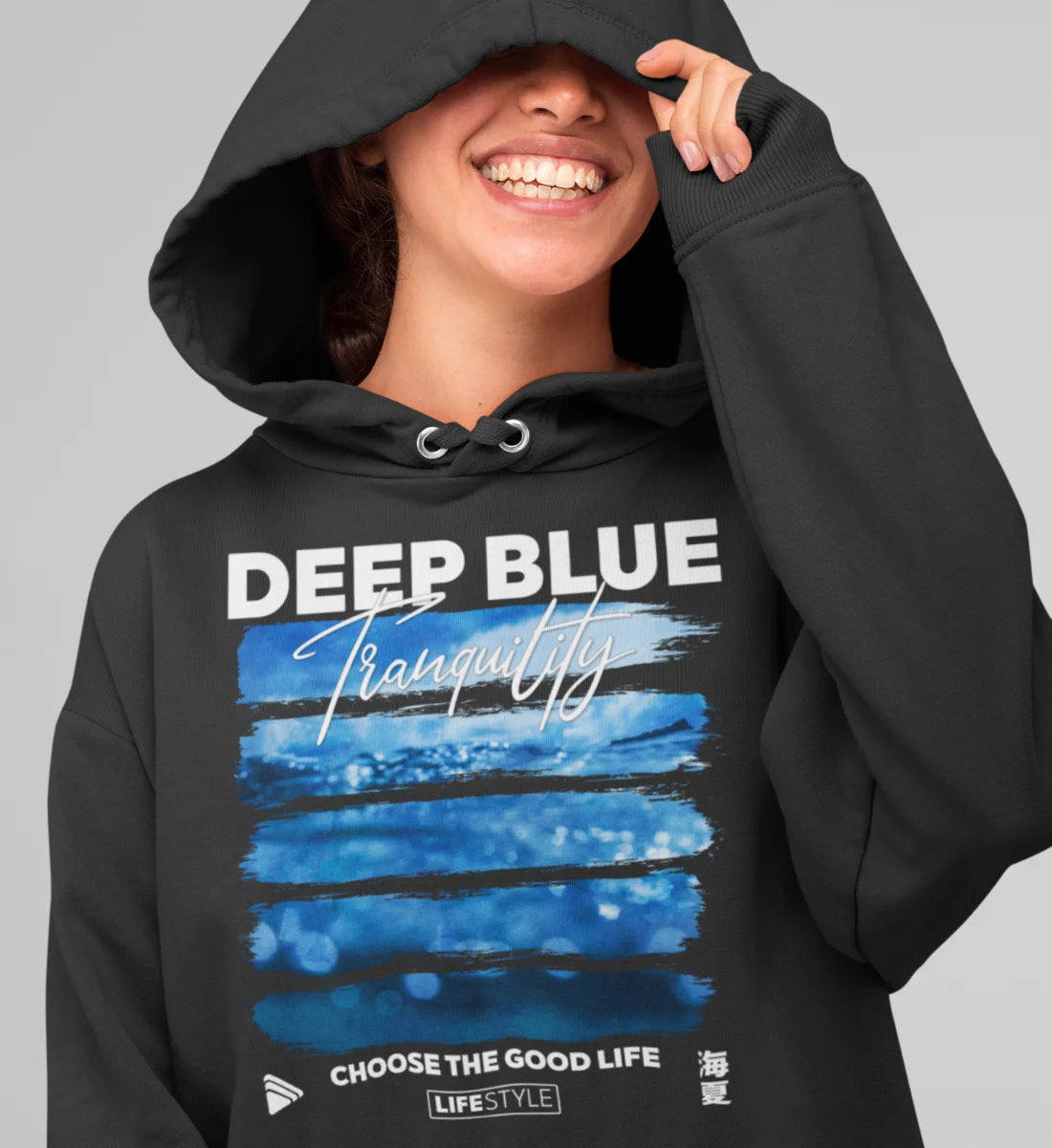 Deep Blue Tranquility - Unisex Organic Hoodie
