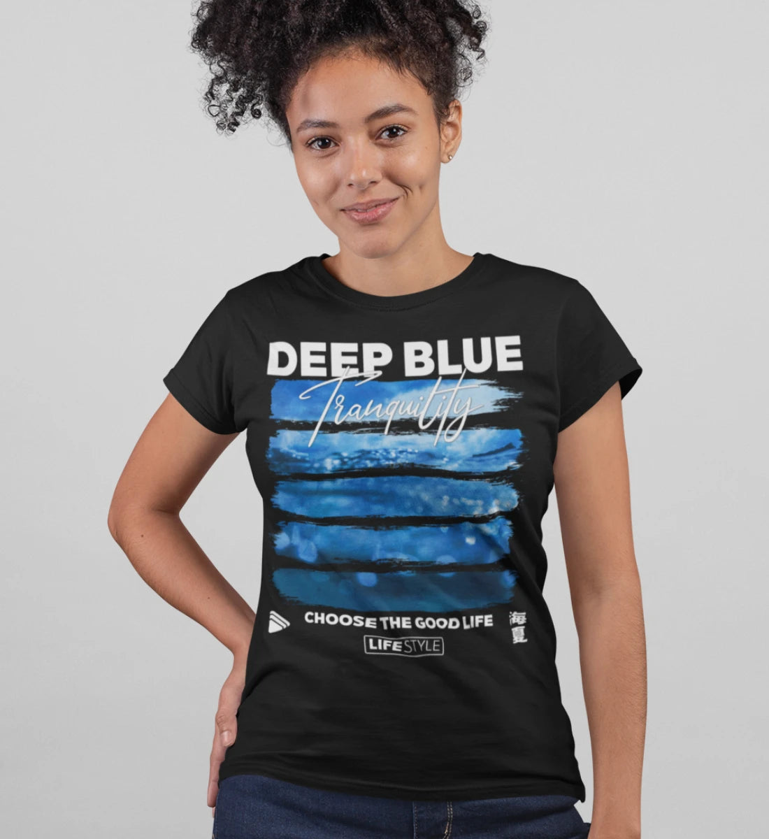 Deep Blue Tranquility - Damen Premium Organic Shirt