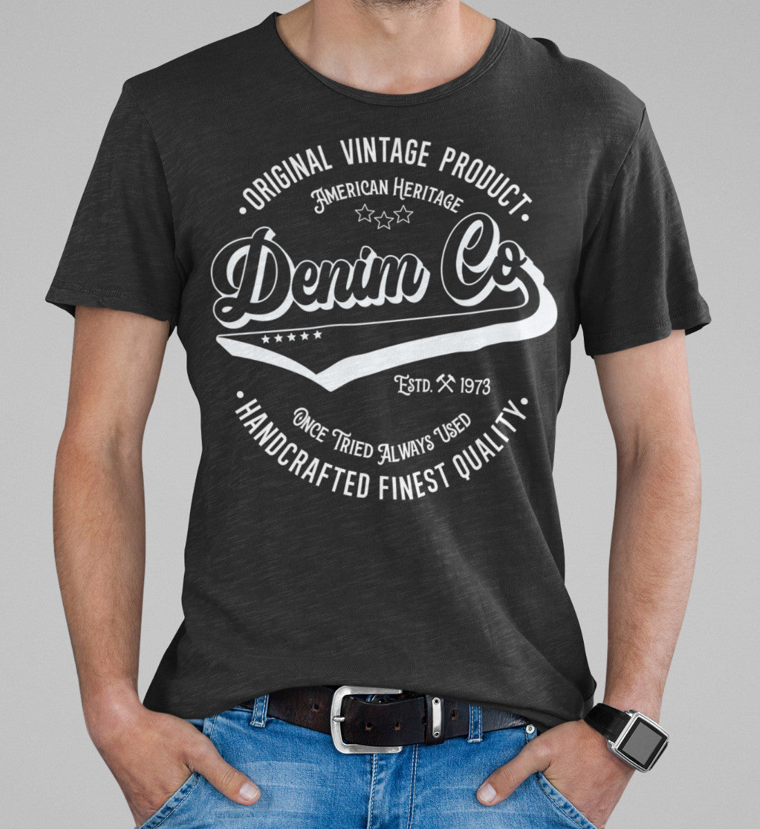 Denim Co. Original Vintage Product Handcrafted Quality - Herren Shirt