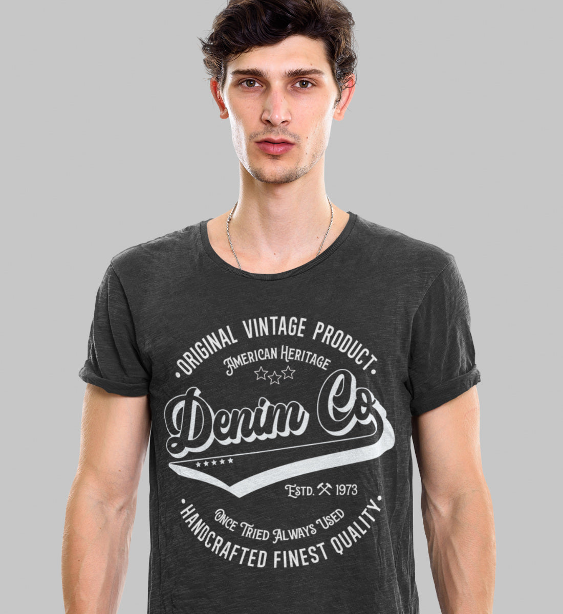 Denim Co. Original Vintage Product Handcrafted Quality - Herren Premium Organic Shirt