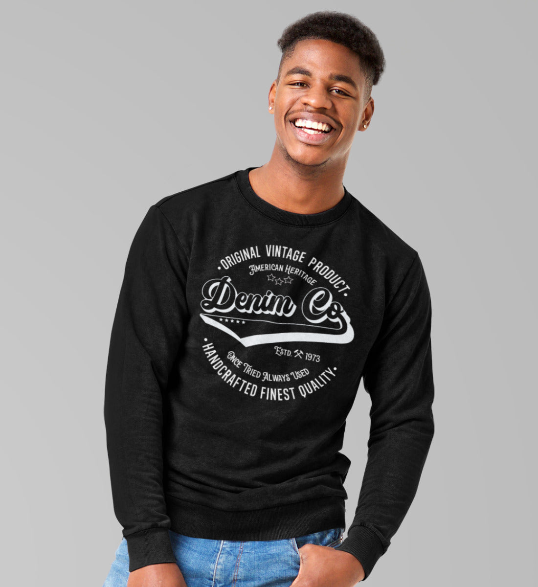 Denim Co. Original Vintage Product Handcrafted Quality - Unisex Organic Sweatshirt ST/ST