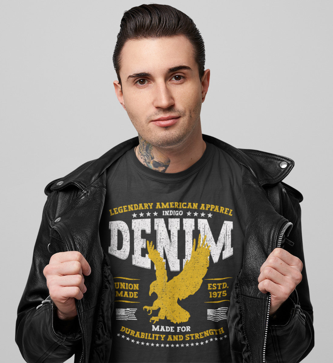Legendary American Eagle Denim Apparel Durability & Strength - Herren Premium Organic Shirt