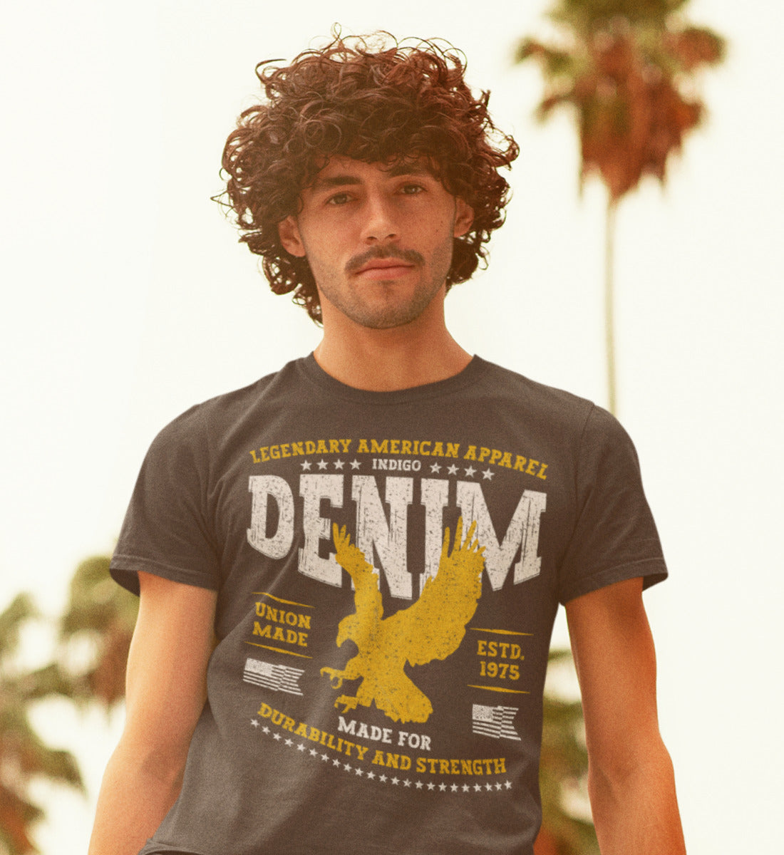 Legendary American Eagle Denim Apparel Durability & Strength - Herren Premium Organic Shirt