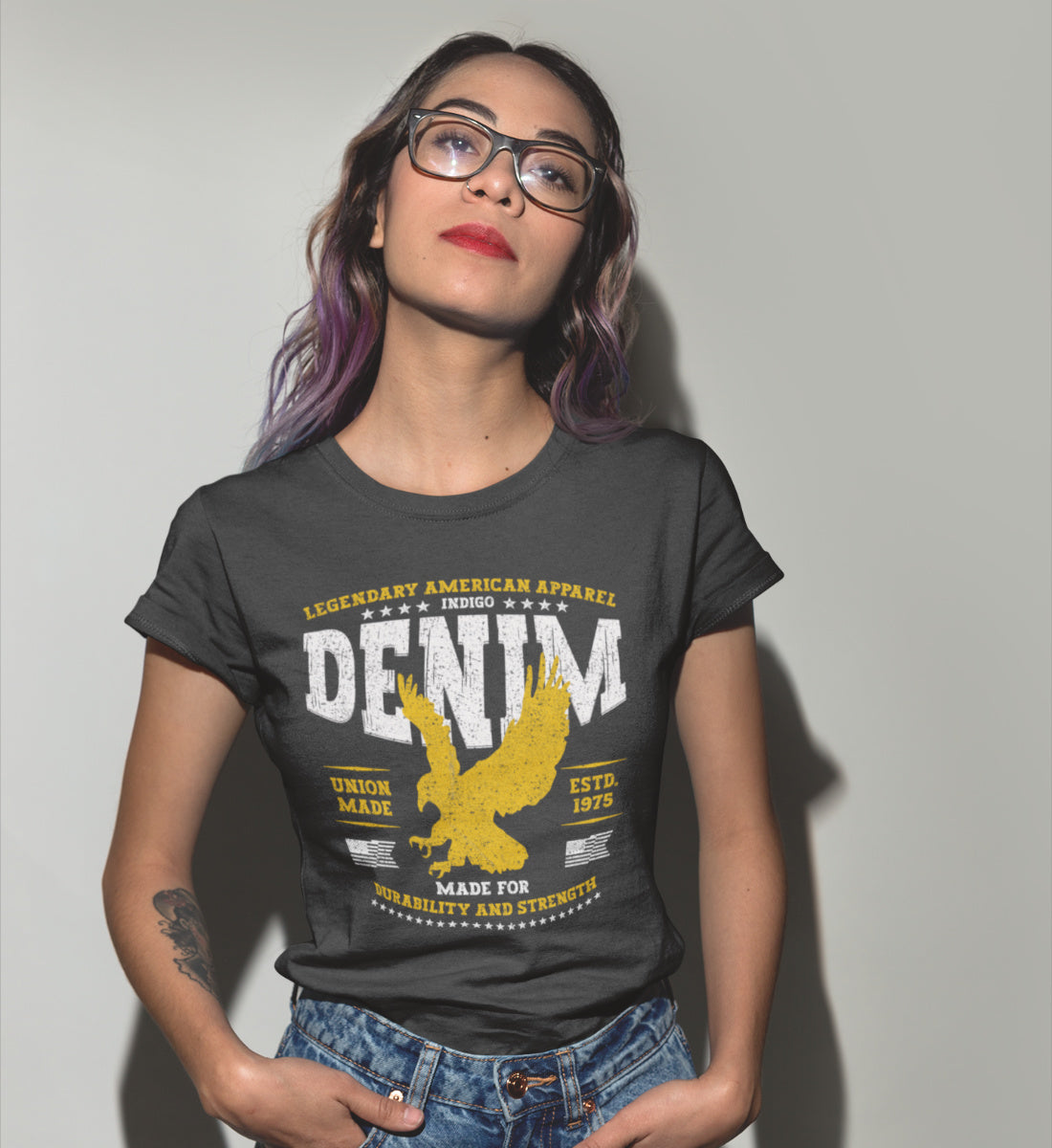 Legendary American Eagle Denim Apparel Durability & Strength - Damenshirt