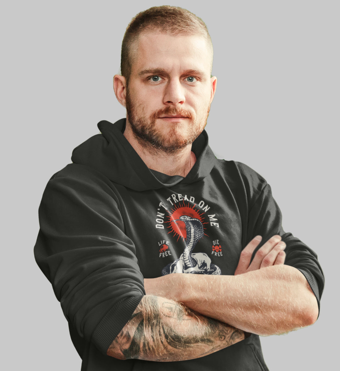 Don't Tread On Me - Life Free Die Free - Unisex Organic Hoodie