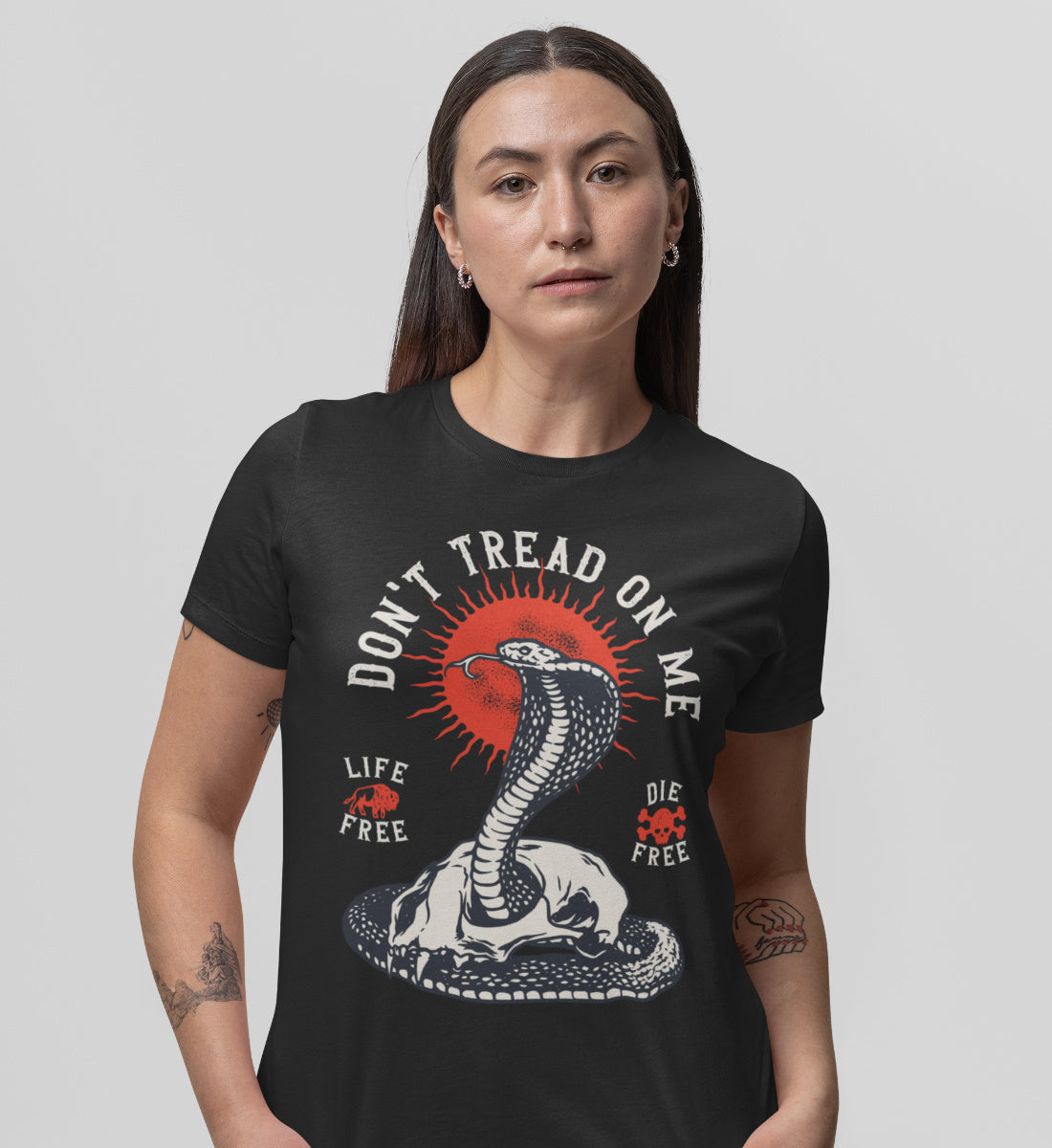 Don't Tread On Me - Life Free Die Free - Damen Premium Organic Shirt