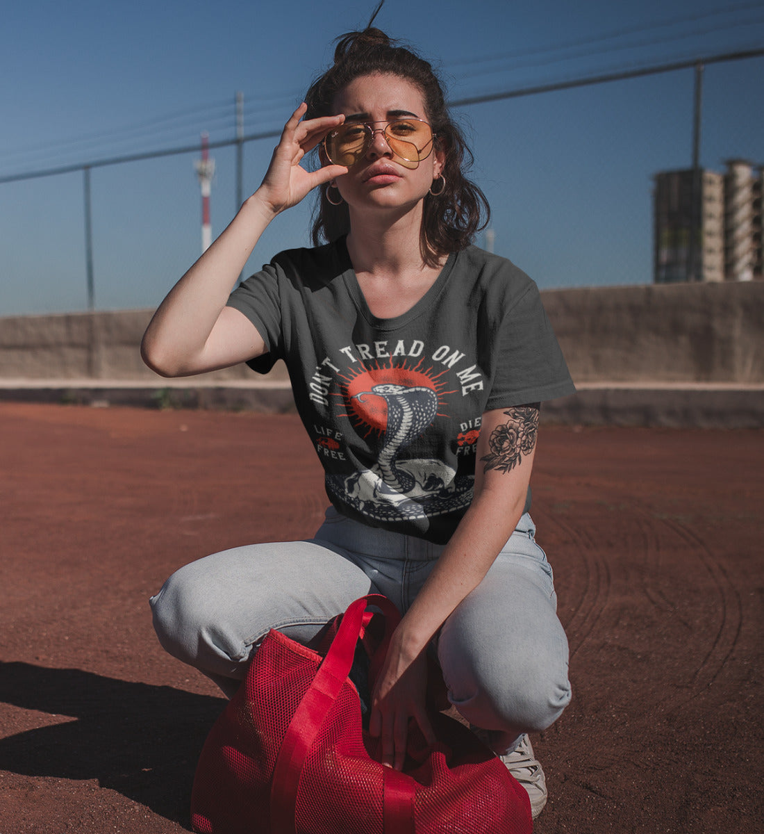 Don't Tread On Me - Life Free Die Free - Damen Premium Organic Shirt