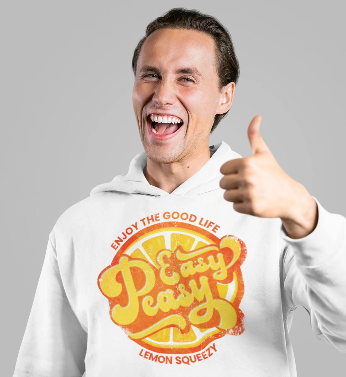 Easy Peasy Lemon Squeezy - Enjoy The Good Life - Unisex Organic Hoodie