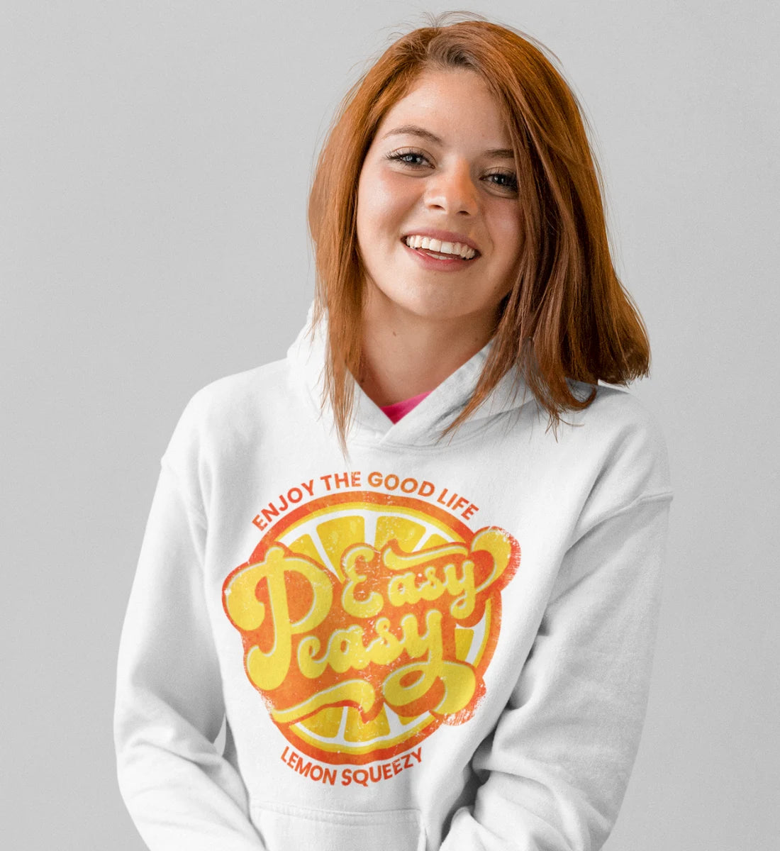 Easy Peasy Lemon Squeezy - Enjoy The Good Life - Damen Organic Hoodie ST/ST