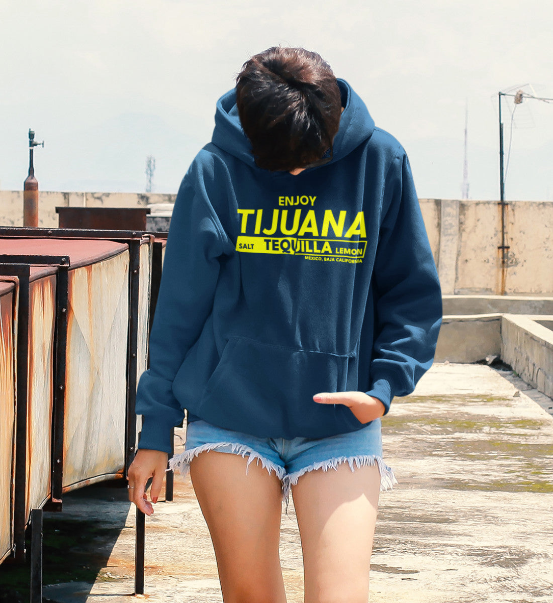 Enjoy Tijuana Salt Tequilla Lemon - Damen Organic Hoodie ST/ST