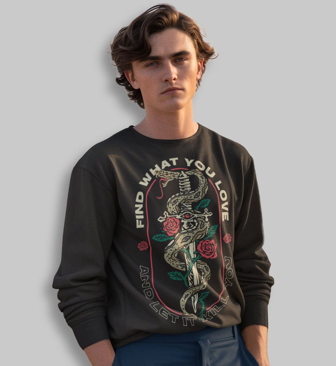 Find What You Love And Let It Kill You - Unisex Organic Sweatshirt ST/ST