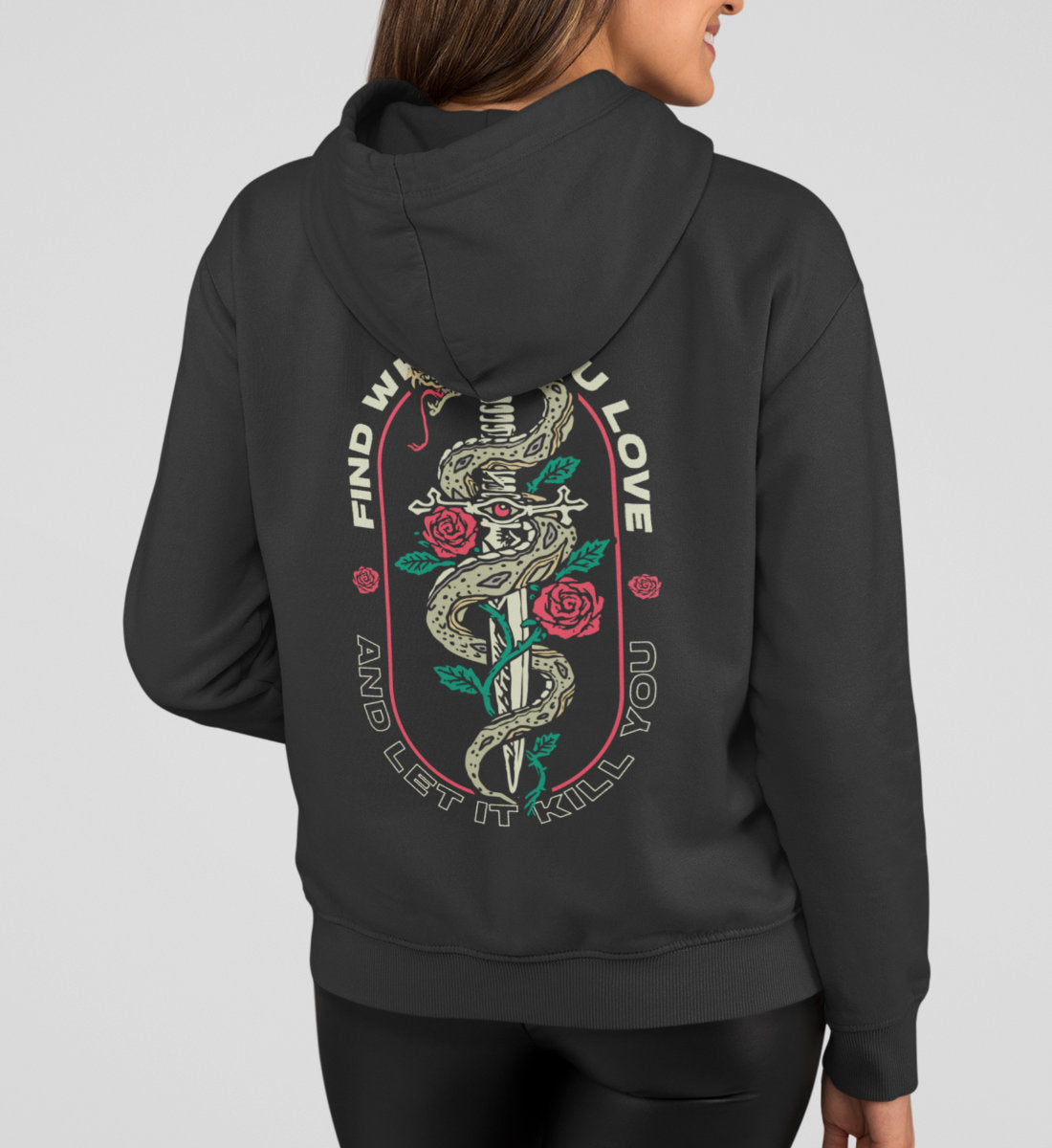 Find What You Love And Let It Kill You - Damen Organic Hoodie ST/ST