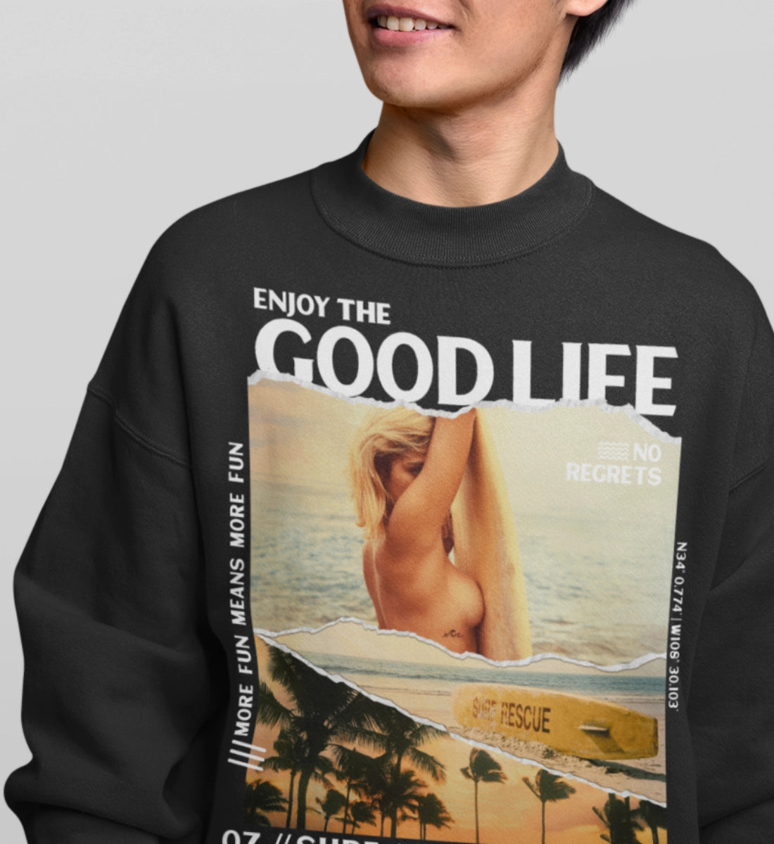 Surf - Enjoy The Good Life - Unisex Organic Sweatshirt ST/ST