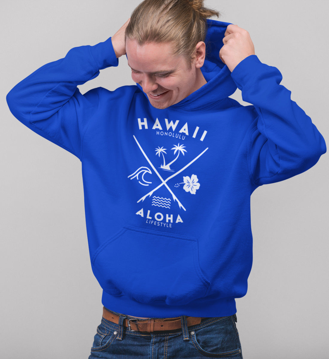 Hawaii Honolulu Surfer Style Aloha Lifestyle - Unisex Organic Hoodie