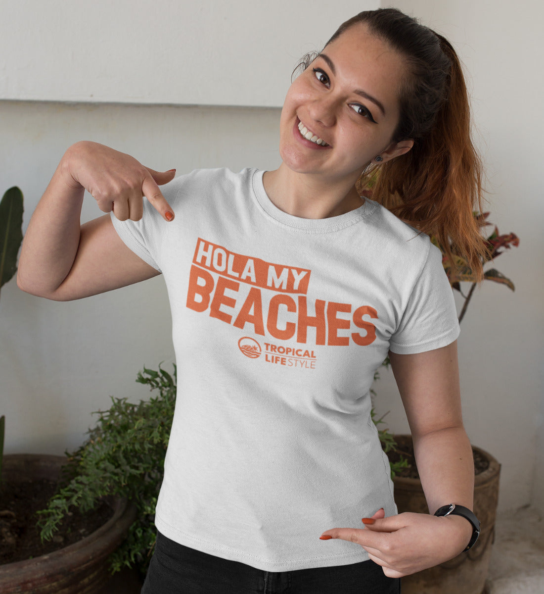 Hola My Beaches - Tropical Lifestyle - Damen Premium Organic Shirt