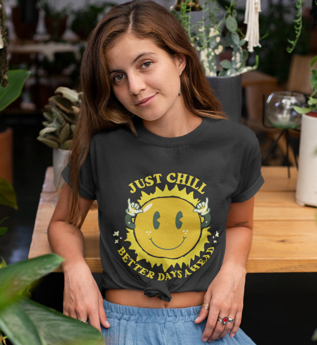 Just Chill - Better Days Ahead - Damen Premium Organic Shirt