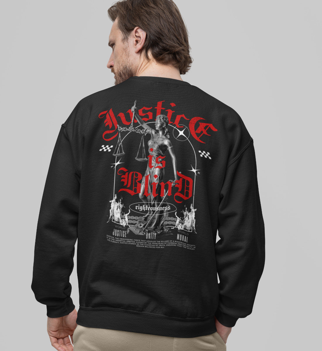 Justice is Blind - Streetwear - Unisex Organic Sweatshirt ST/ST