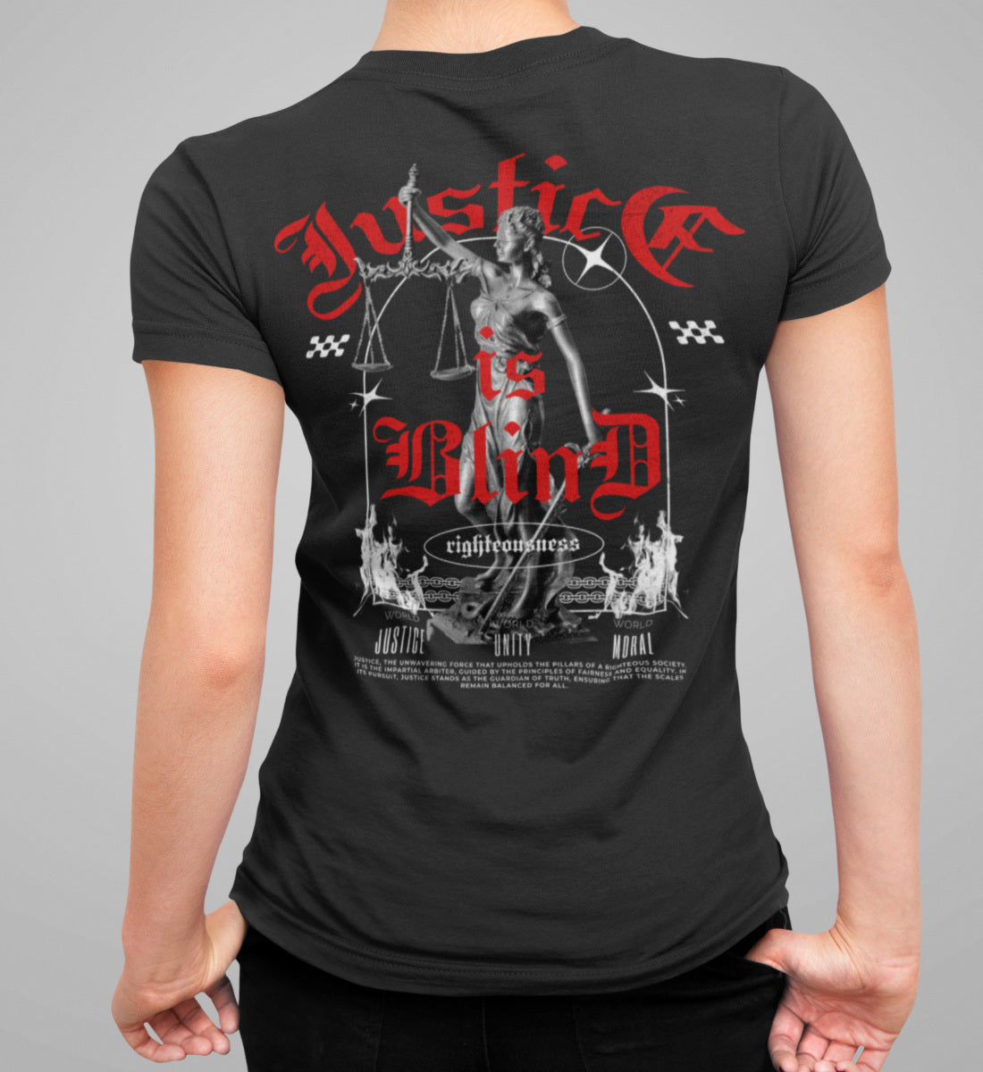 Justice is Blind - Streetwear - Damenshirt