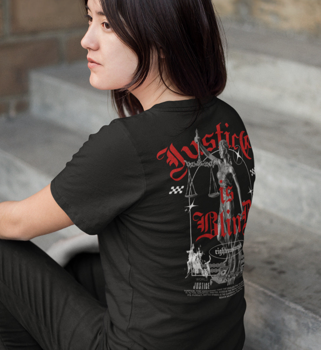 Justice is Blind - Streetwear - Damenshirt